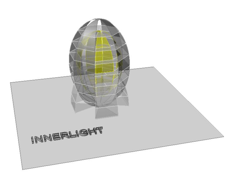 Hager Design – lamp CAD showing internal structure and construction logic